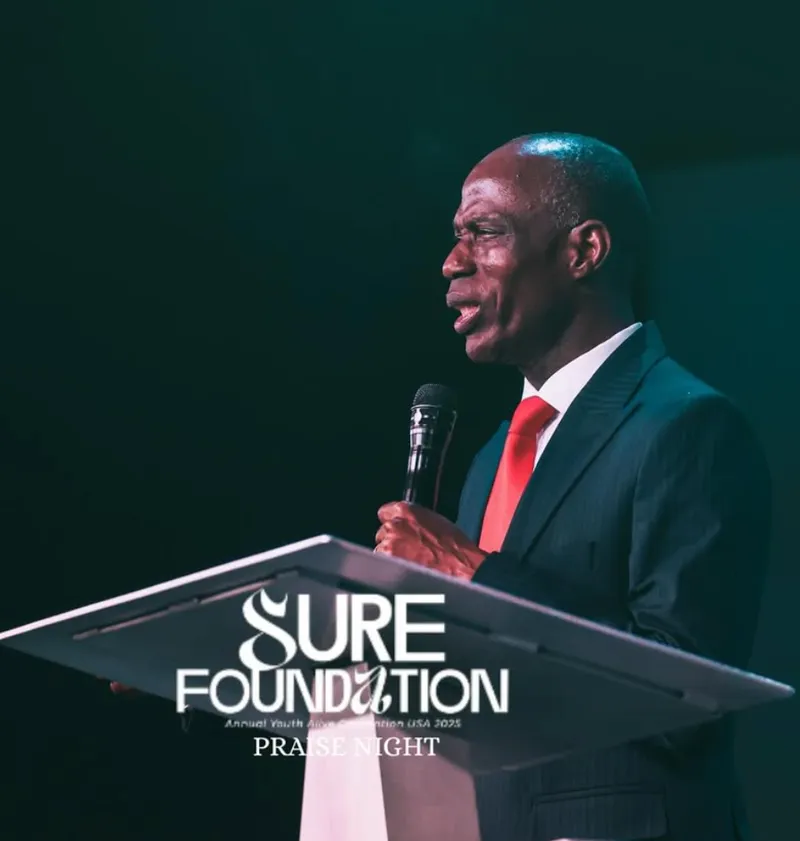 Pastor at the podium at YAF USA