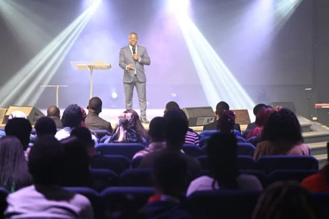 Pastor preaching at YAF Canada conference